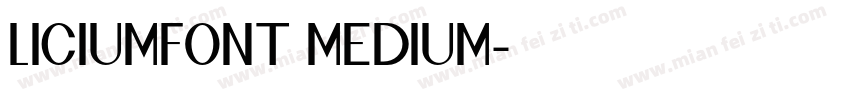 LICIUMFONT MEDIUM字体转换